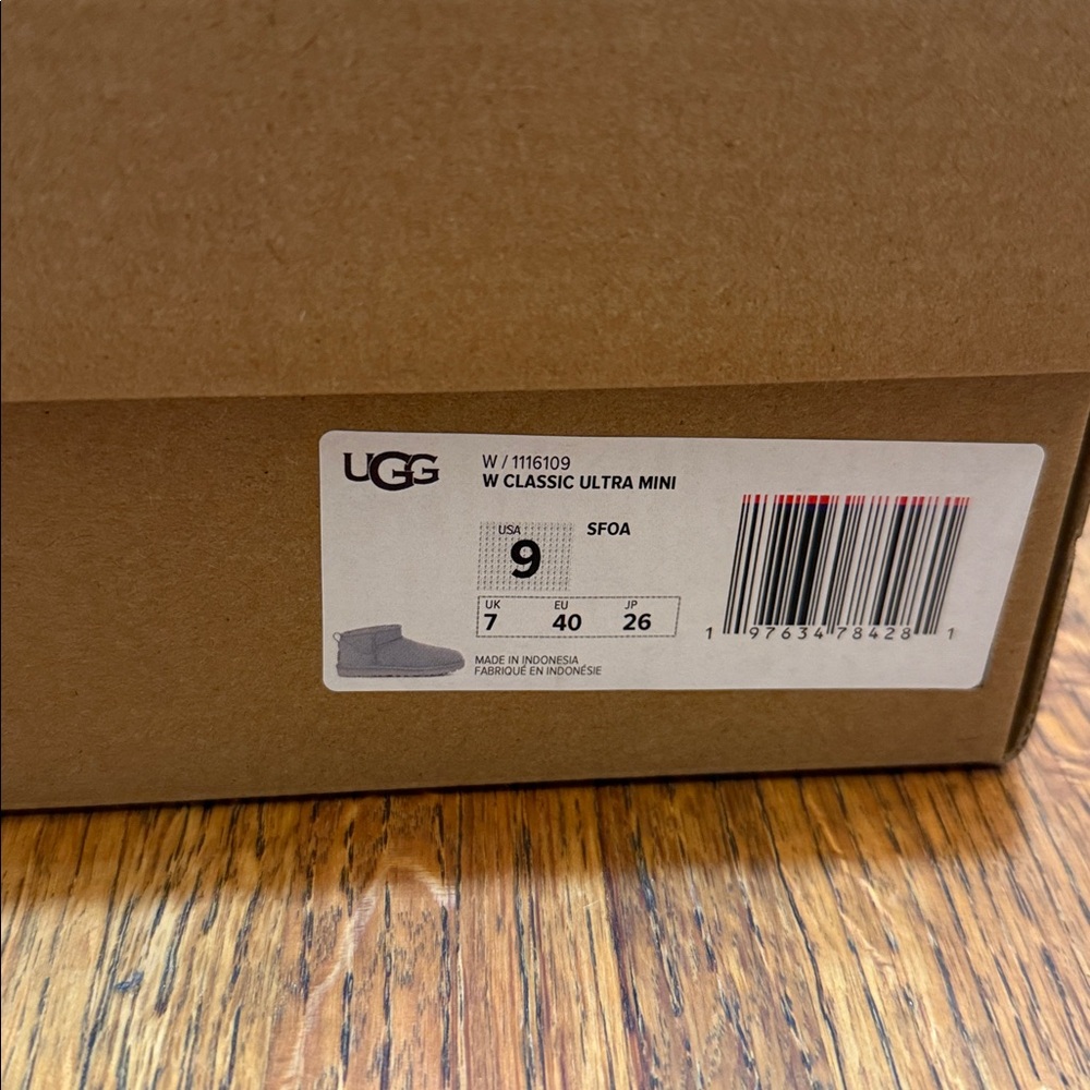 NWT UGG Light Blue Gray Ultra-mini Suade boots - Picture 8 of 9